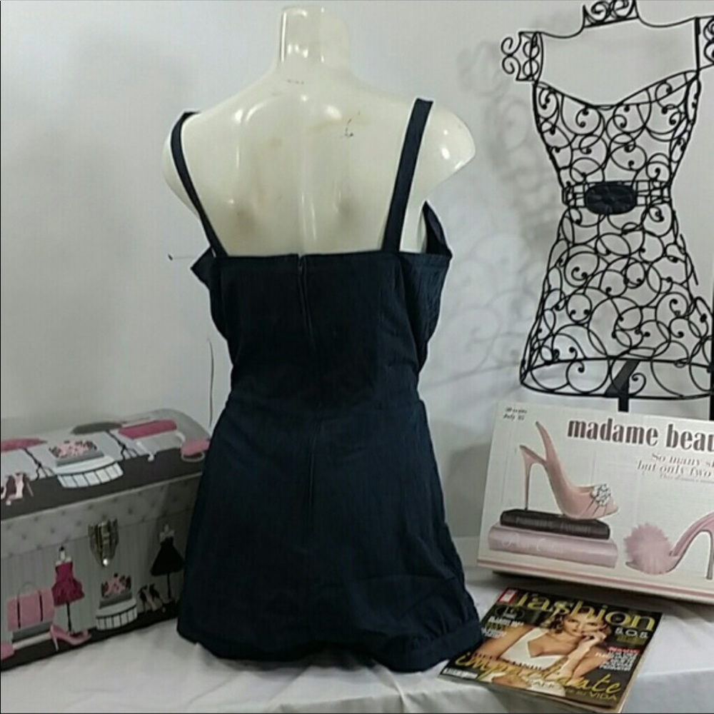 Stop Staring Denim Romper